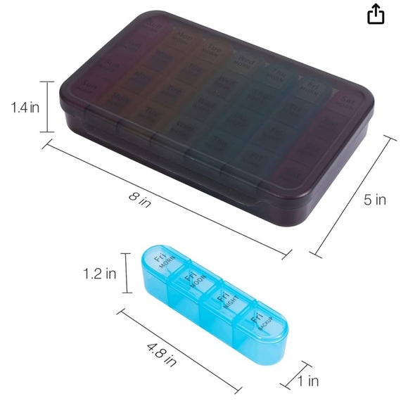 Pill Organizer- 7 Days- 4 Times a Day - Picture 3 of 9